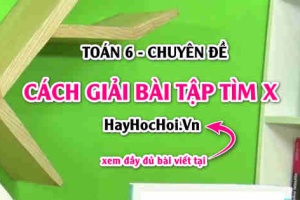 Cách giải bài toán tìm x lớp 6 và bài tập có đáp án Toán 6 (cực hay)